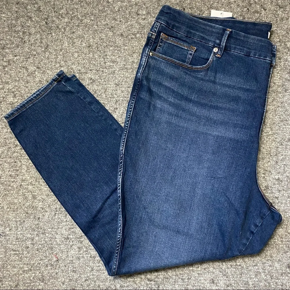 Good American Good Curve Skinny Dark Blue Jeans Plus Size 24 ** - Picture 3 of 11